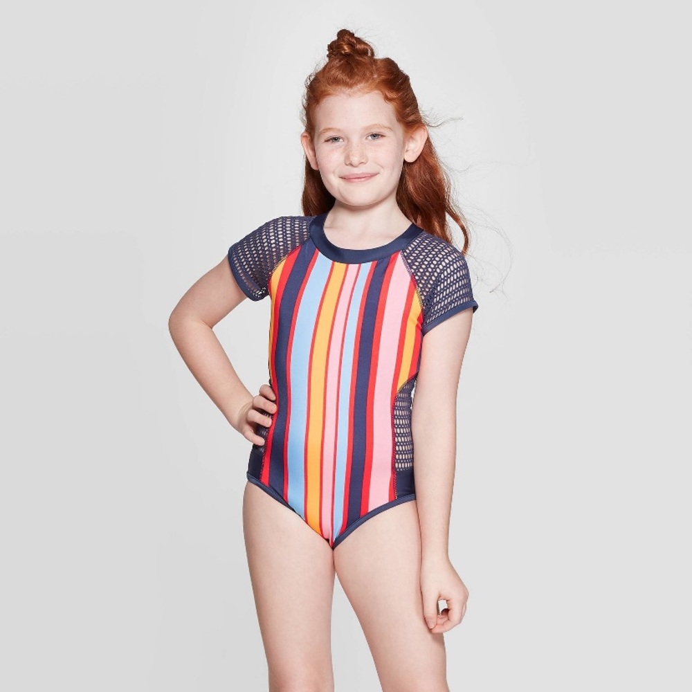 Art Class Back Zipper Multi Stripe One Piece